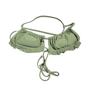 NWT | Sports Illustrated | Sage Green Ruffle Bralette Bikini Top | XS
